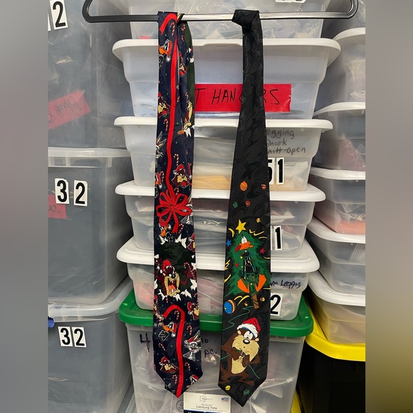 Warner Bros. Other - Warner Bros. Looney Tunes Cartoon Character Christmas Ties (2) Mens